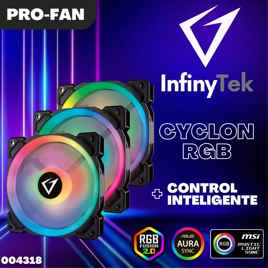 Fan Cooler 120mm RGB Para CPU Chasis Ventilador Pc