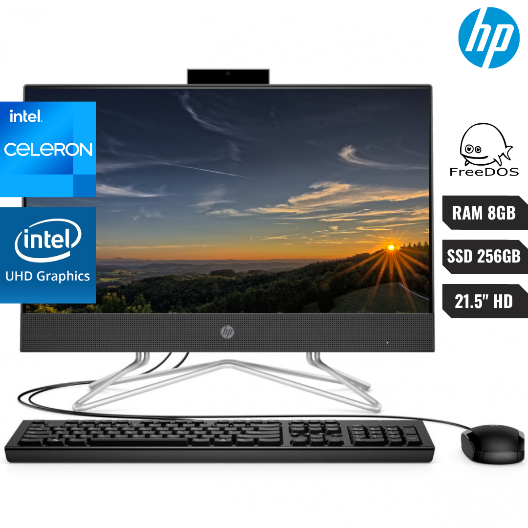 Aio Hp 22-dd2005la Intel Celeron J4025 8gb Ss256gb 21.5