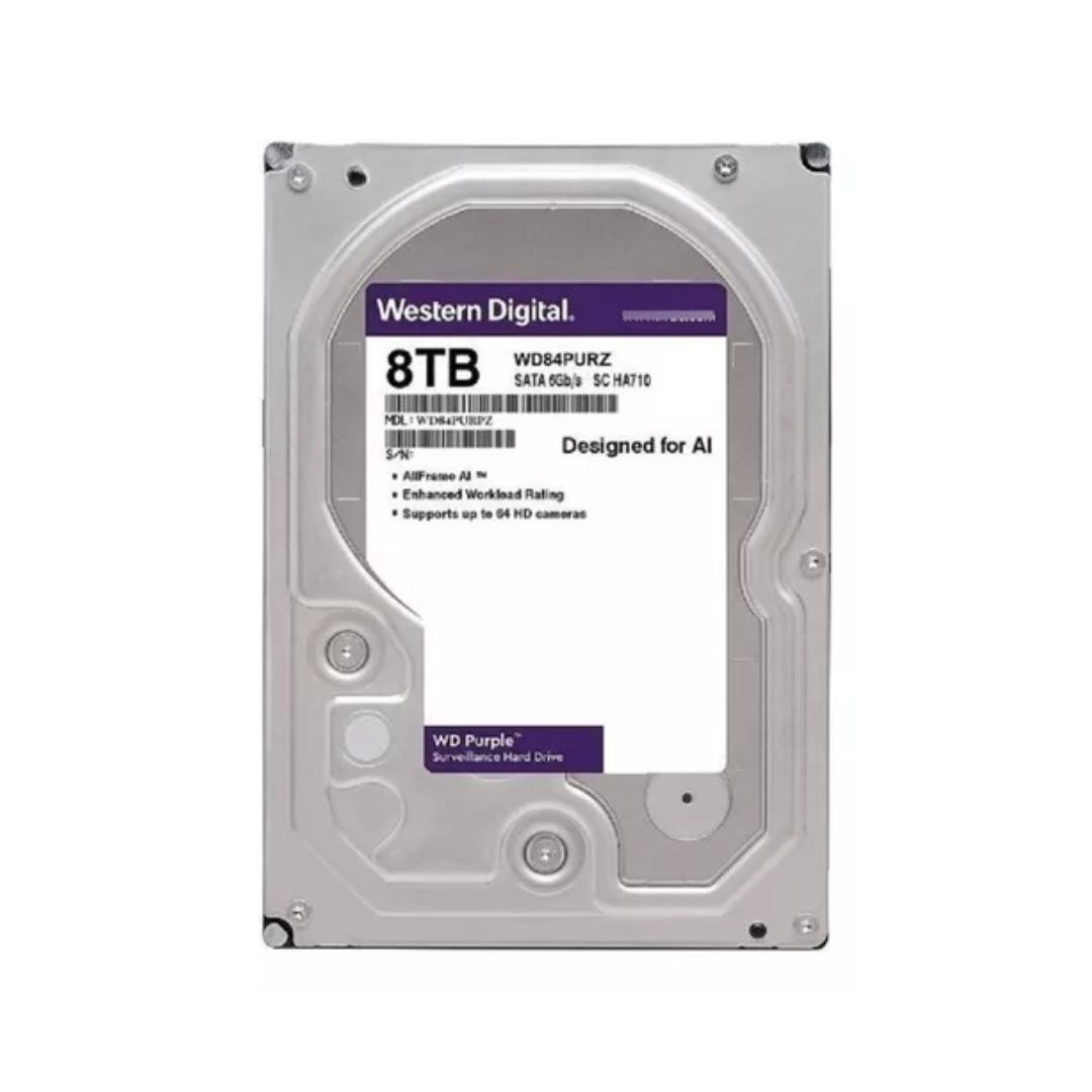 Western Digital WD Purple - Hard Drive - Internal Hard Drive - 8 TB - 3.5  - 5640 Rpm - Almacenamiento - Discos Duros Internos - WD84PURZ | IDC